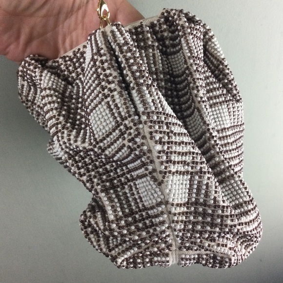 NWOT Loeffler Randall Mini Analeigh Plaid Beaded Twisted Chain Clutch - Picture 5 of 14